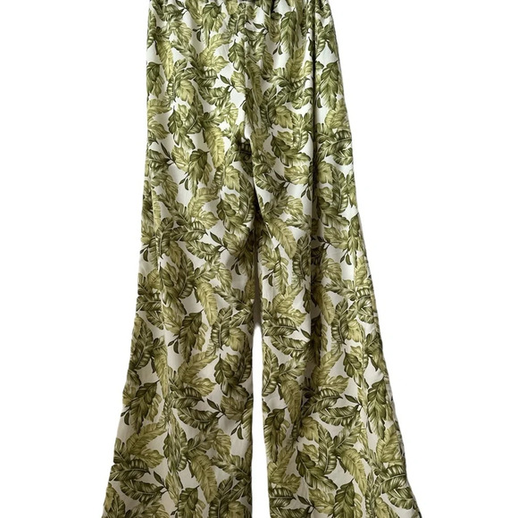 MINE Tropical Pattern Elastic Waist Pants Medium - Picture 4 of 7